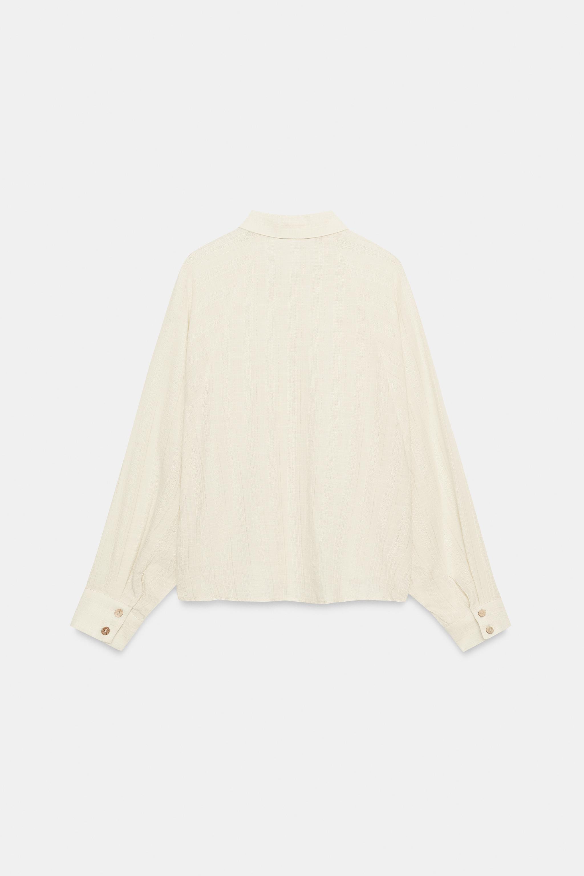 CHEMISE CAPE FIL MÉTALLISÉ